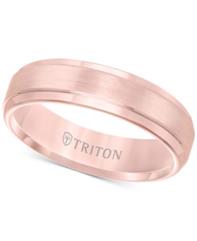 Triton атласное кольцо с комфортной посадкой, розовое или желтое золото, 6mm