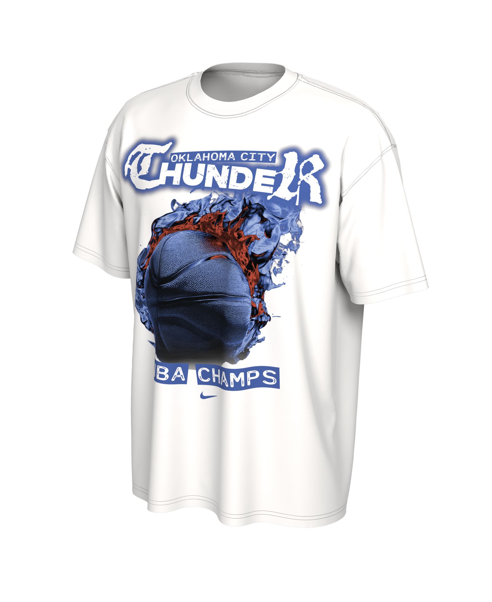 Мужская и женская футболка Nike White Oklahoma City Thunder 2025 NBA Finals Champions Celebration Parade Roster