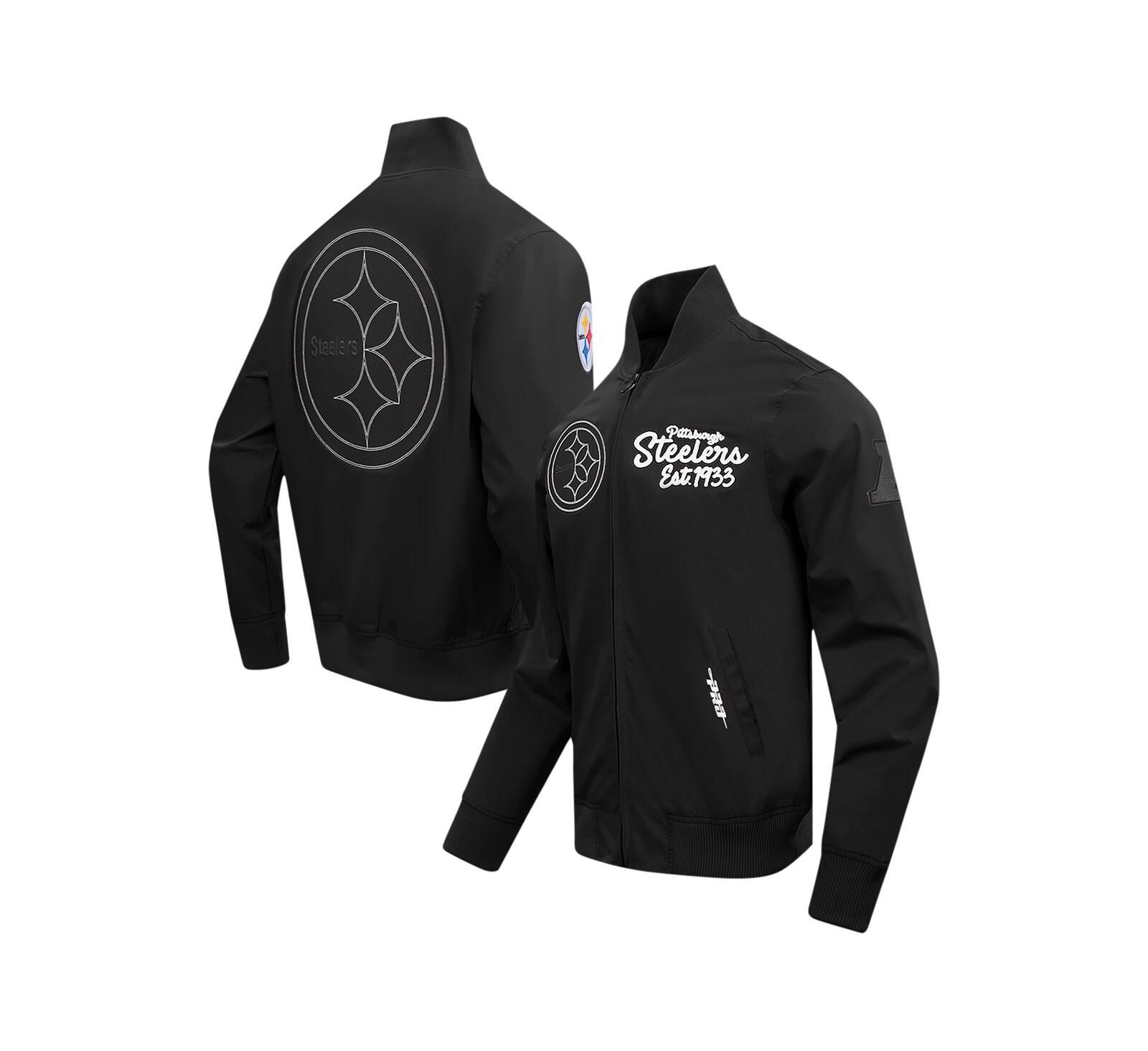 Мужская куртка Pro Standard Black Pittsburgh Steelers Paint The City Twill Full-Zip
