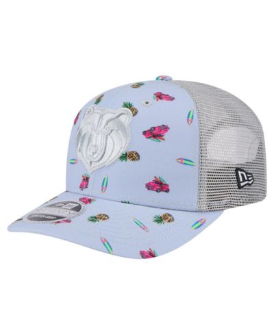 Мужская кепка New Era Light Blue/Gray Memphis Grizzlies Adventure Aloha Pattern 9SEVENTY Stretch-Snap