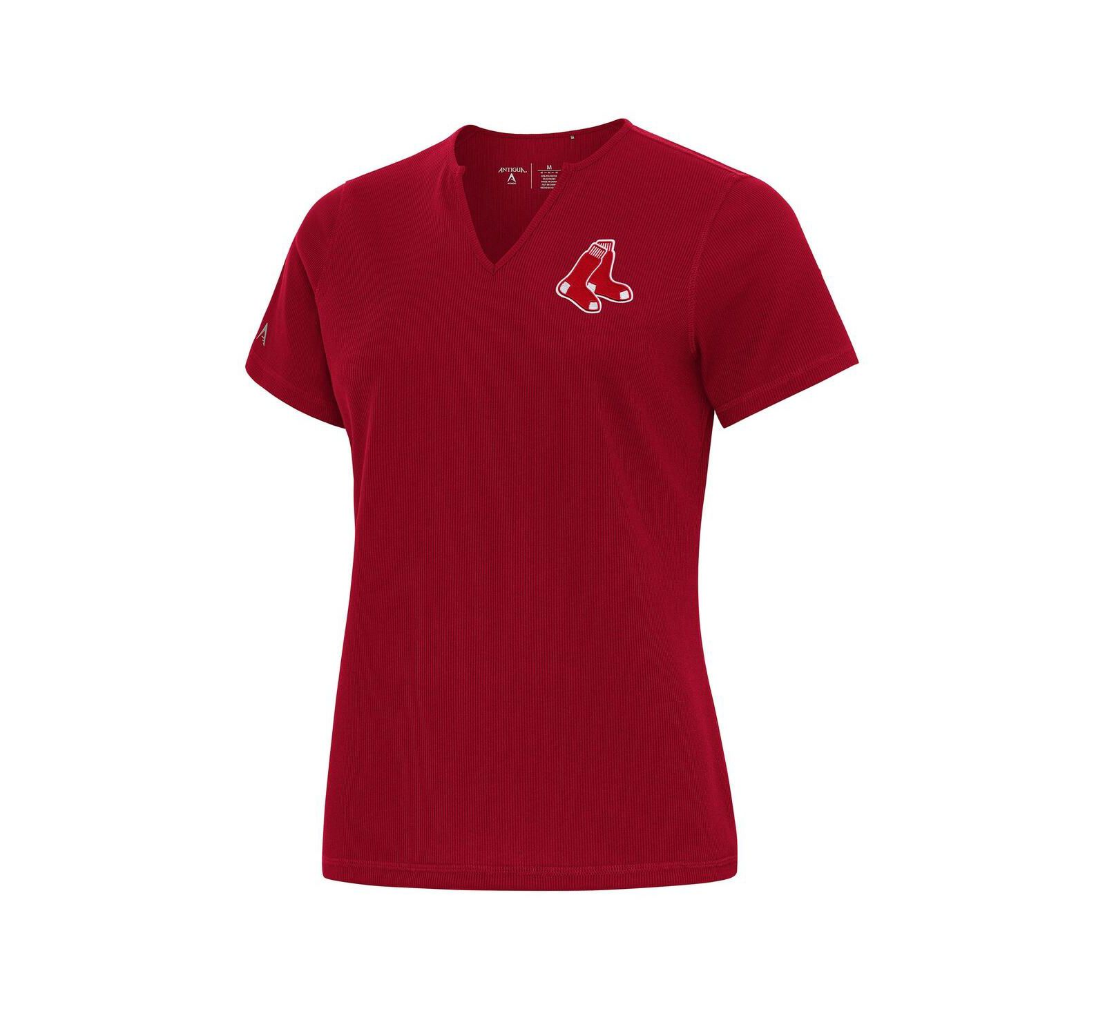 Antigua Women's Red Boston Red Sox Notch Neck T-Shirt