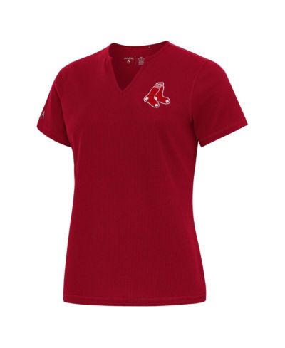 Antigua Women's Red Boston Red Sox Notch Neck T-Shirt