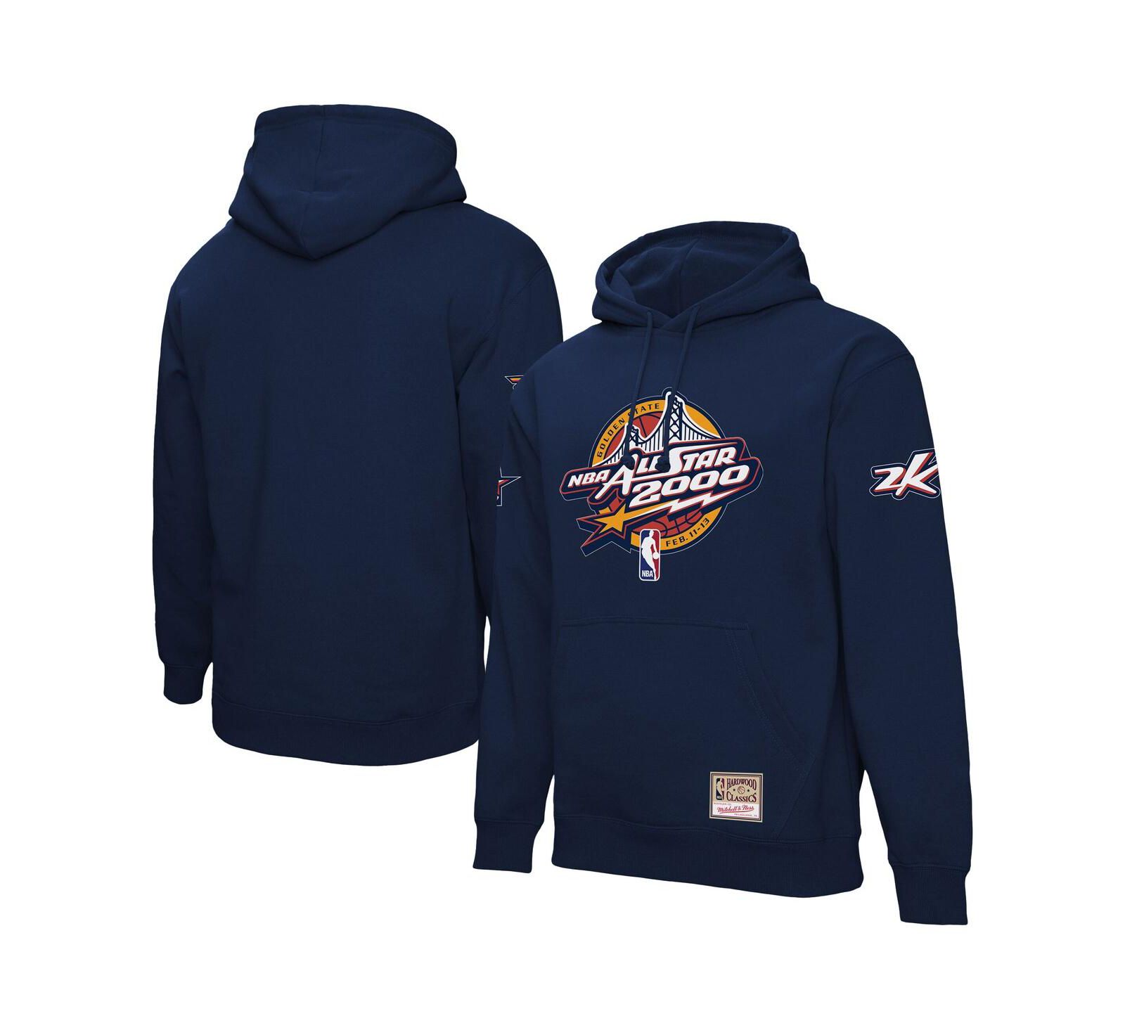Мужское и женское худи Mitchell & Ness Navy 2000 NBA All-Star Game Pullover