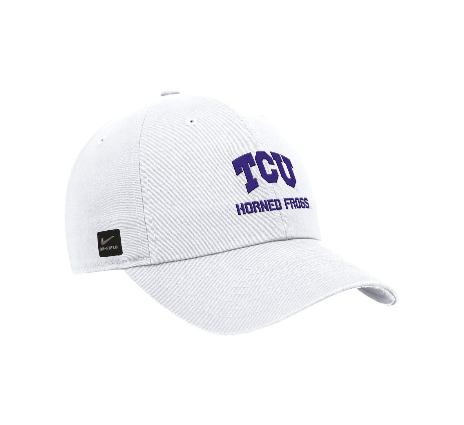 Nike Men's White TCU Horned Frogs 2025 On-Field Club Adjustable Hat