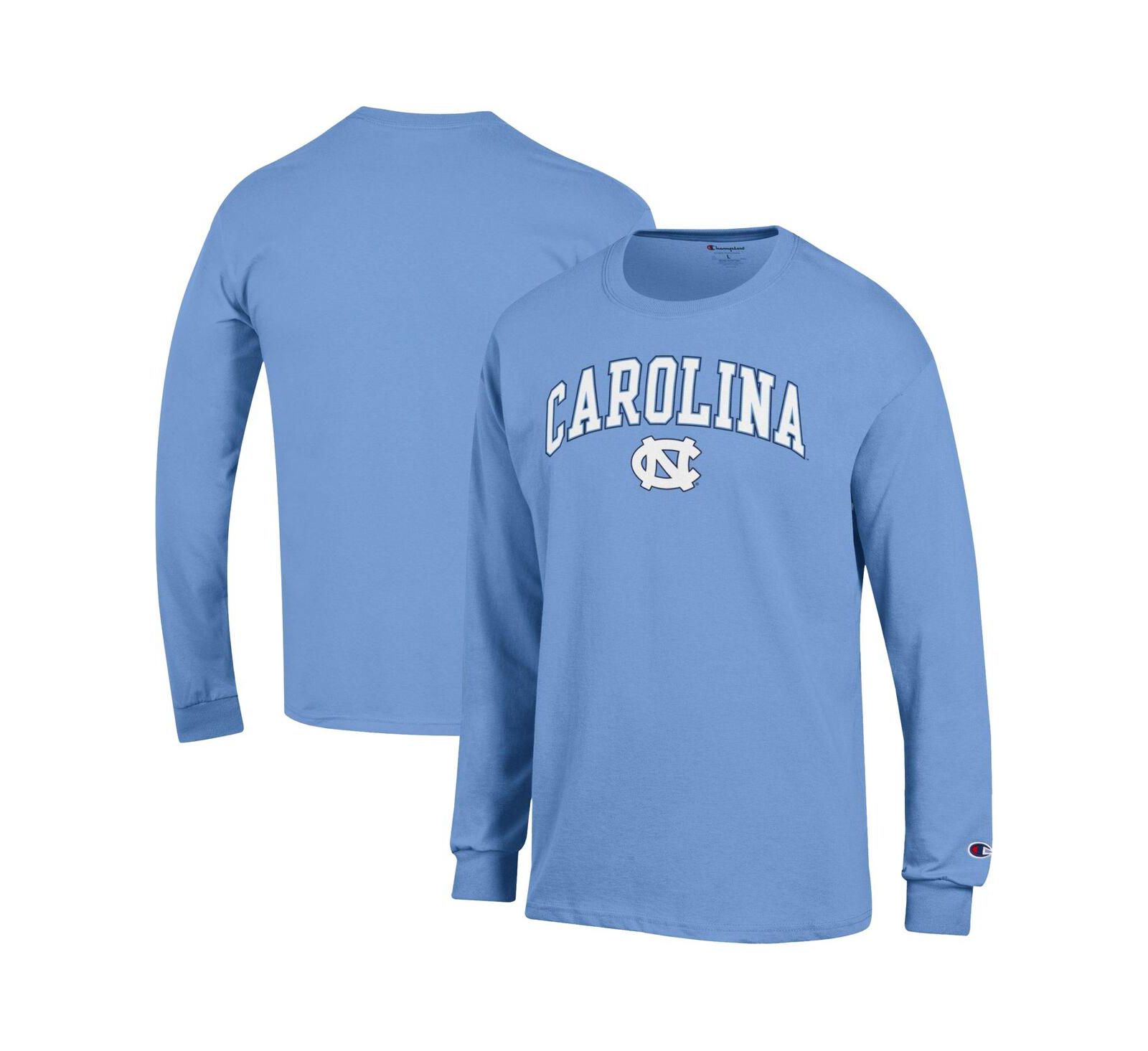 Мужская футболка Champion Long Sleeve с логотипом North Carolina Tar Heels, Carolina Blue