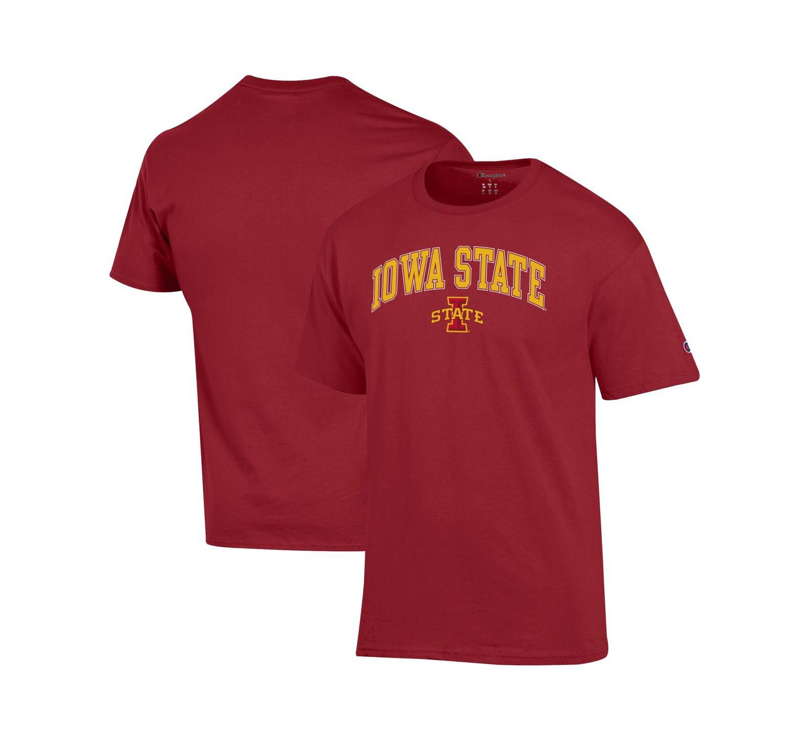 Мужская футболка Champion Cardinal Iowa State Cyclones Arch Over Logo