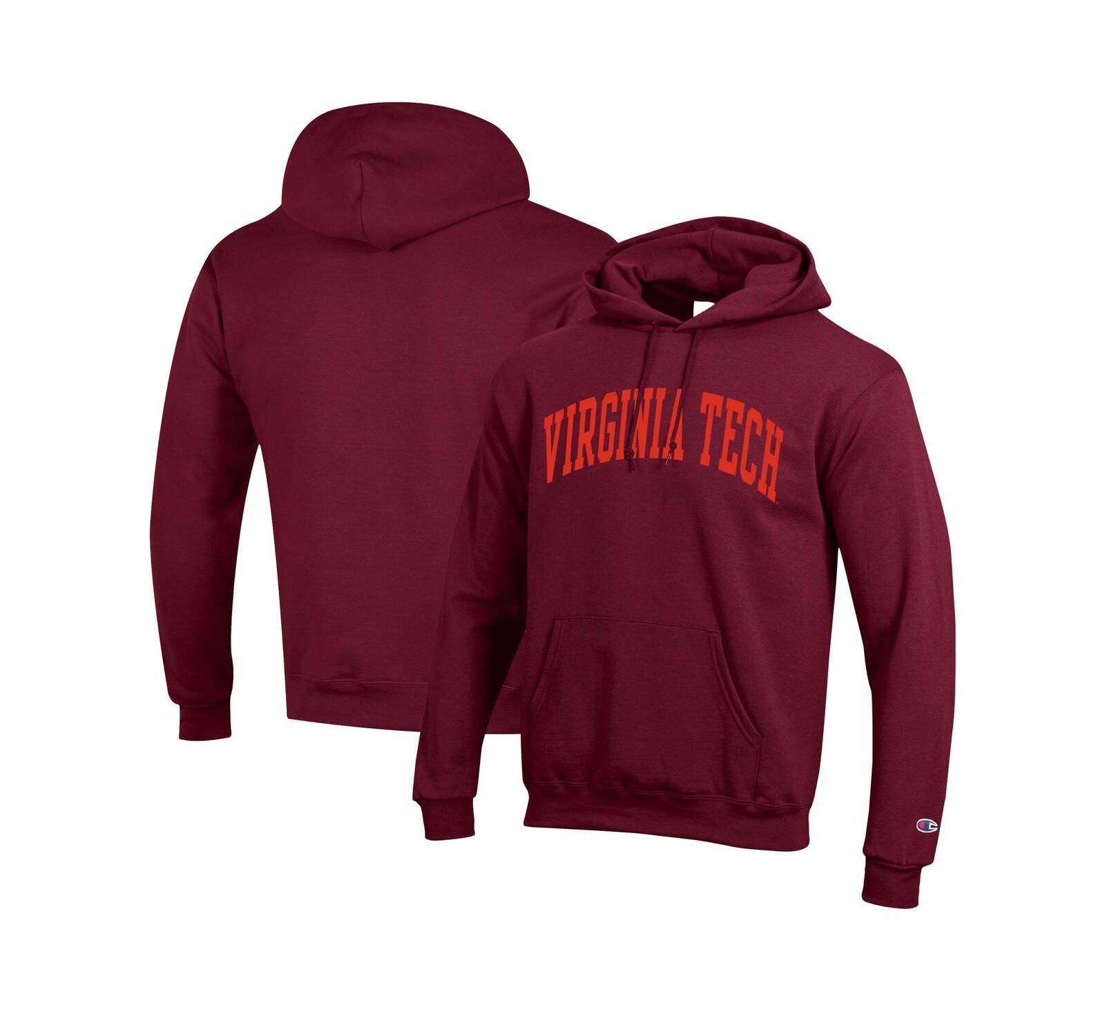 Мужское худи Champion Maroon Virginia Tech Hokies Basic Arch Fleece Pullover