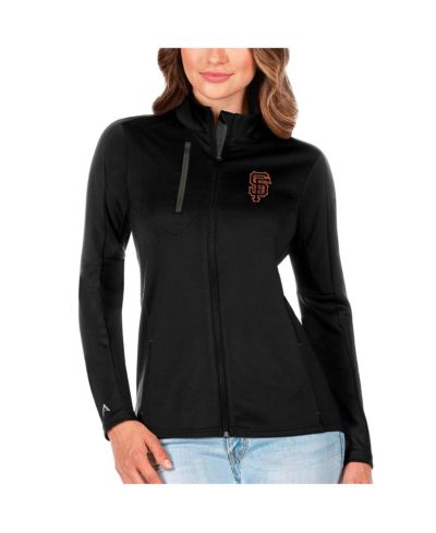 Antigua Women's Black/Charcoal San Francisco Giants Generation Full-Zip Jacket