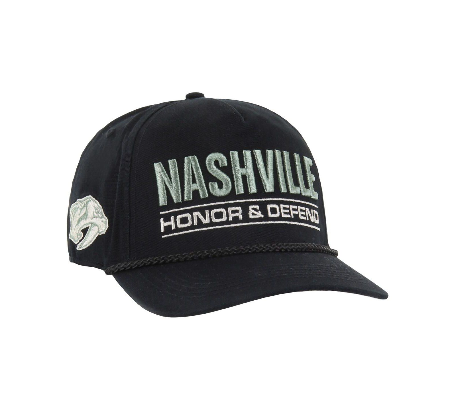 '47 Brand Men's Black Nashville Predators OHT Military Appreciation Homeland Honor and Defend Hitch Adjustable Hat