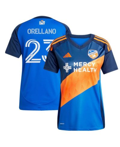 Adidas Women's Luca Orellano Blue FC Cincinnati 2025 Orange and Blue Legacy Kit Replica Player Jersey