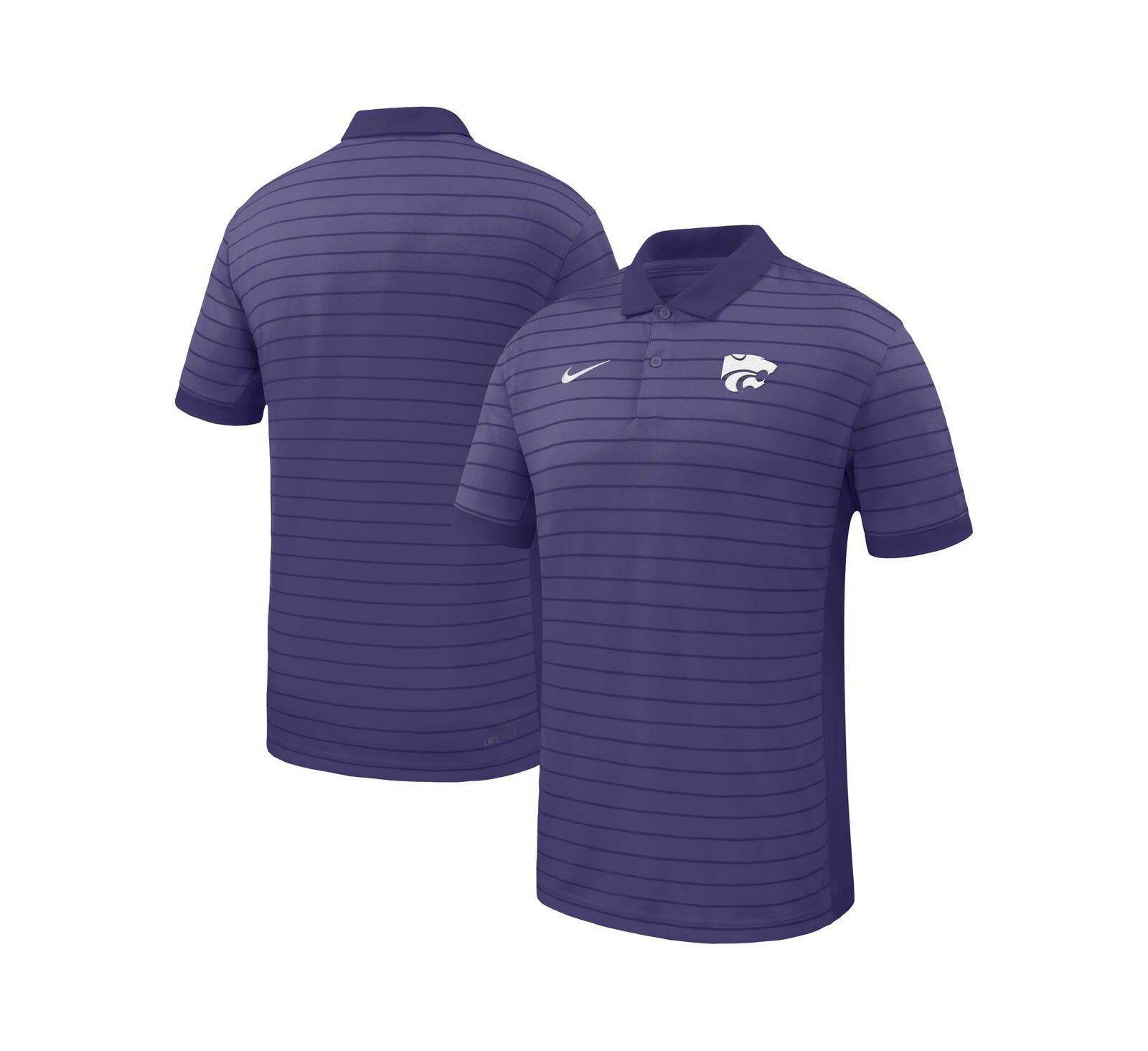 Nike Men's Purple Kansas State Wildcats 2025 Early Season Coaches Sideline Victory Stripe Performance Polo Shirt