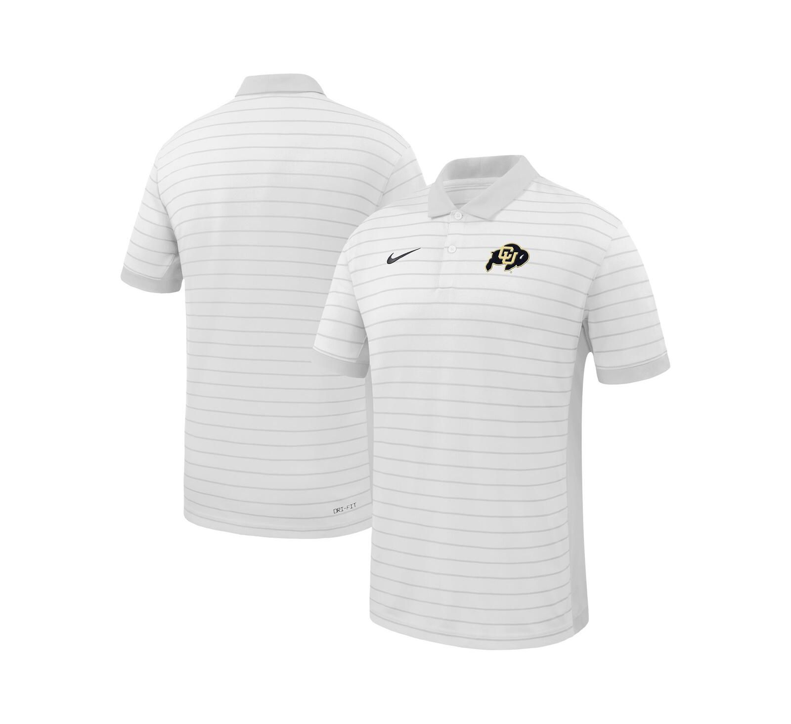 Мужская поло-рубашка Nike White Colorado Buffaloes 2025 Early Season Coaches Sideline Victory Stripe Performance