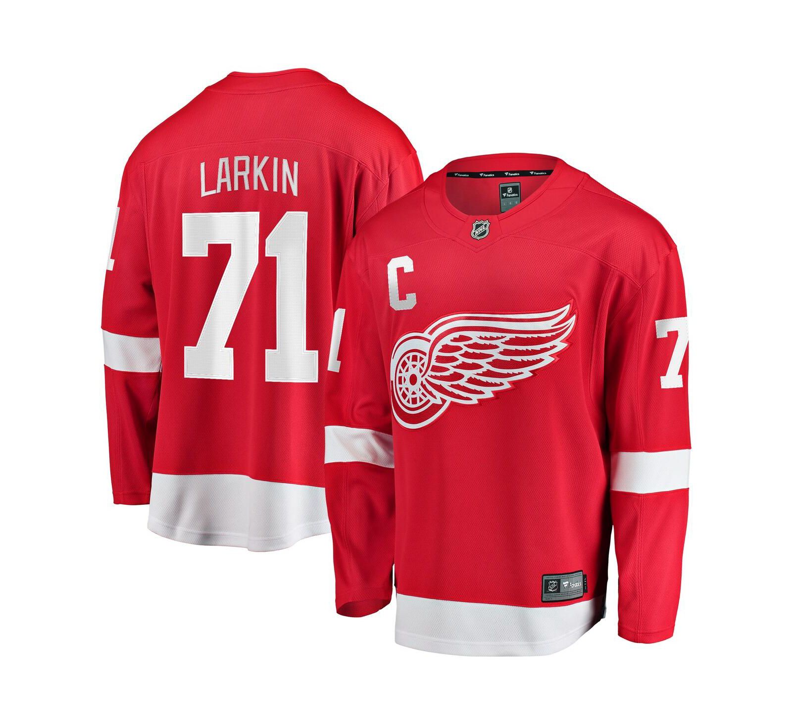 Мужская джерси Fanatics Dylan Larkin Red Detroit Red Wings 2023/24 Captain Breakaway Player