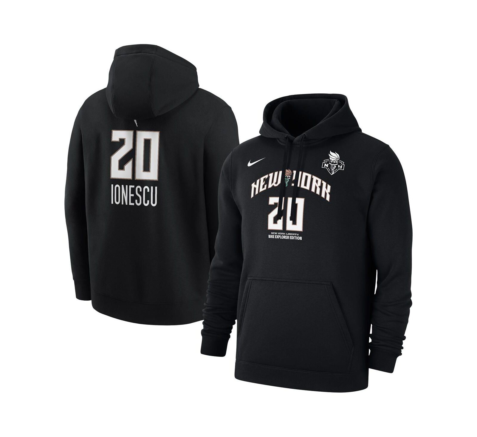 Nike Мужской худи Nike Sabrina Ionescu Black New York Liberty Explorer Edition