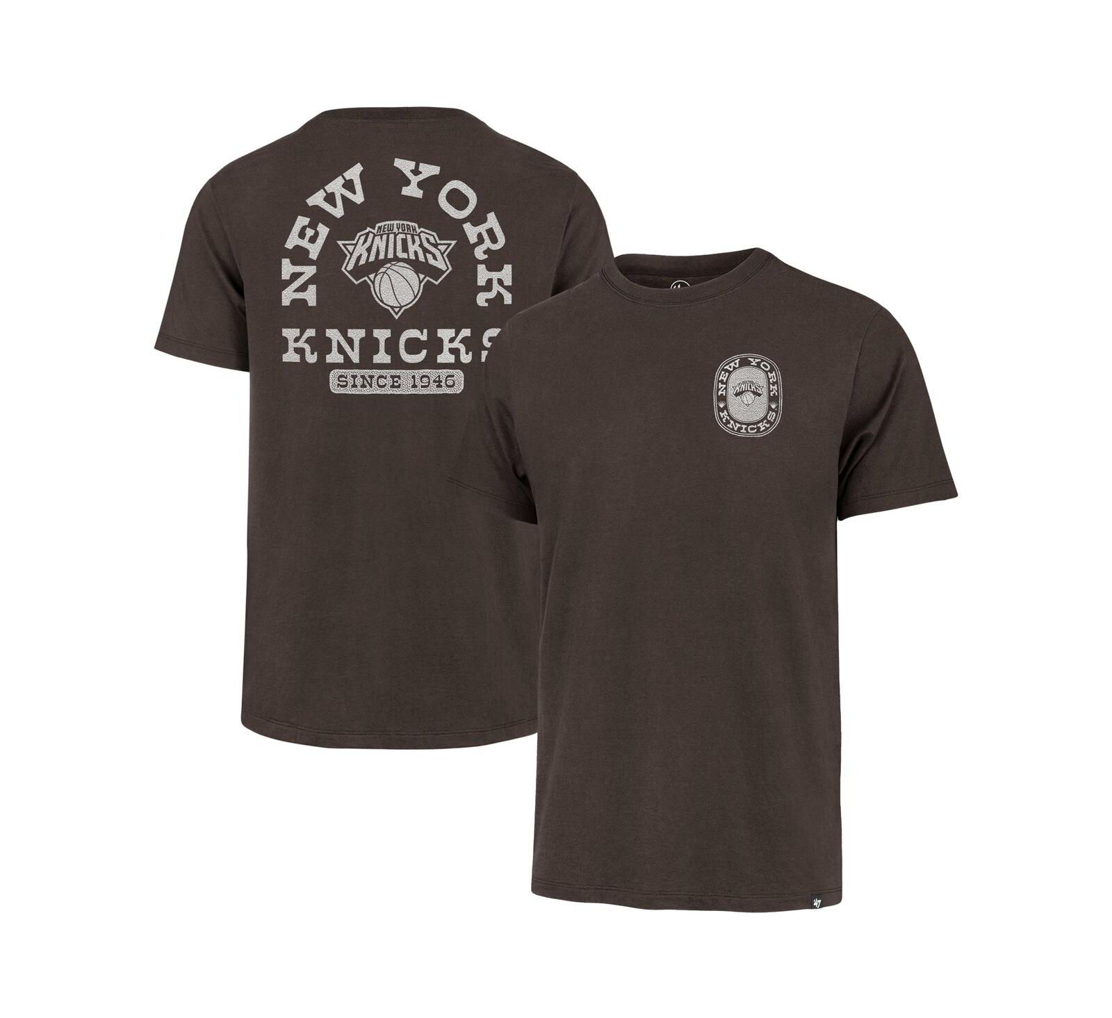 '47 Brand Men's Brown New York Knicks Back Canyon Franklin T-Shirt