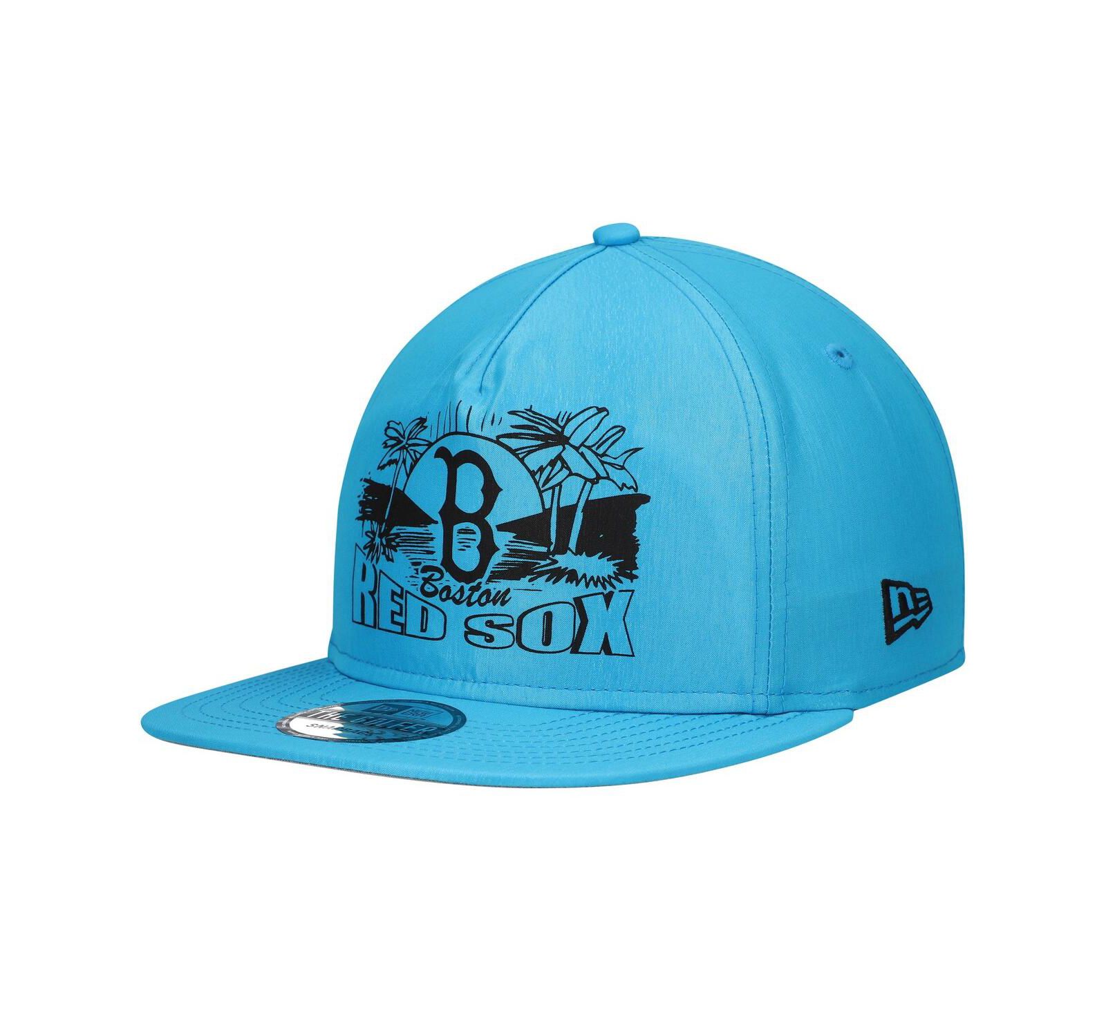 New Era Men's Blue Boston Red Sox Neon Golfer Snapback Hat