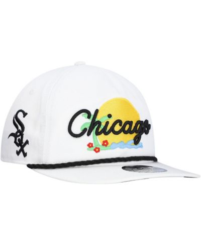 Мужская кепка New Era White Chicago White Sox Paradise Golfer Adjustable Hat