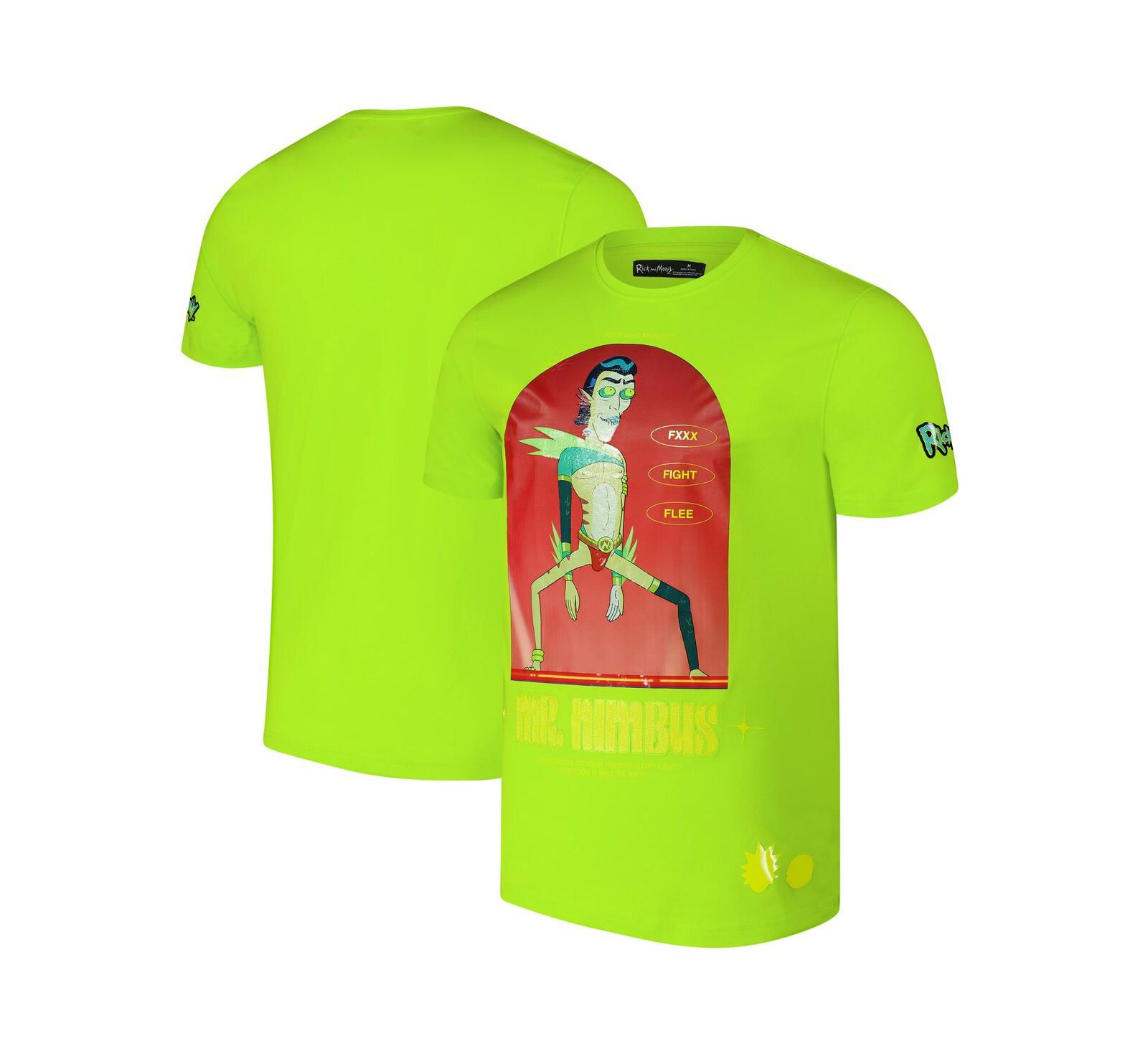Freeze Max Мужская футболка Rick and Morty Mr. Nimbus Neon Green