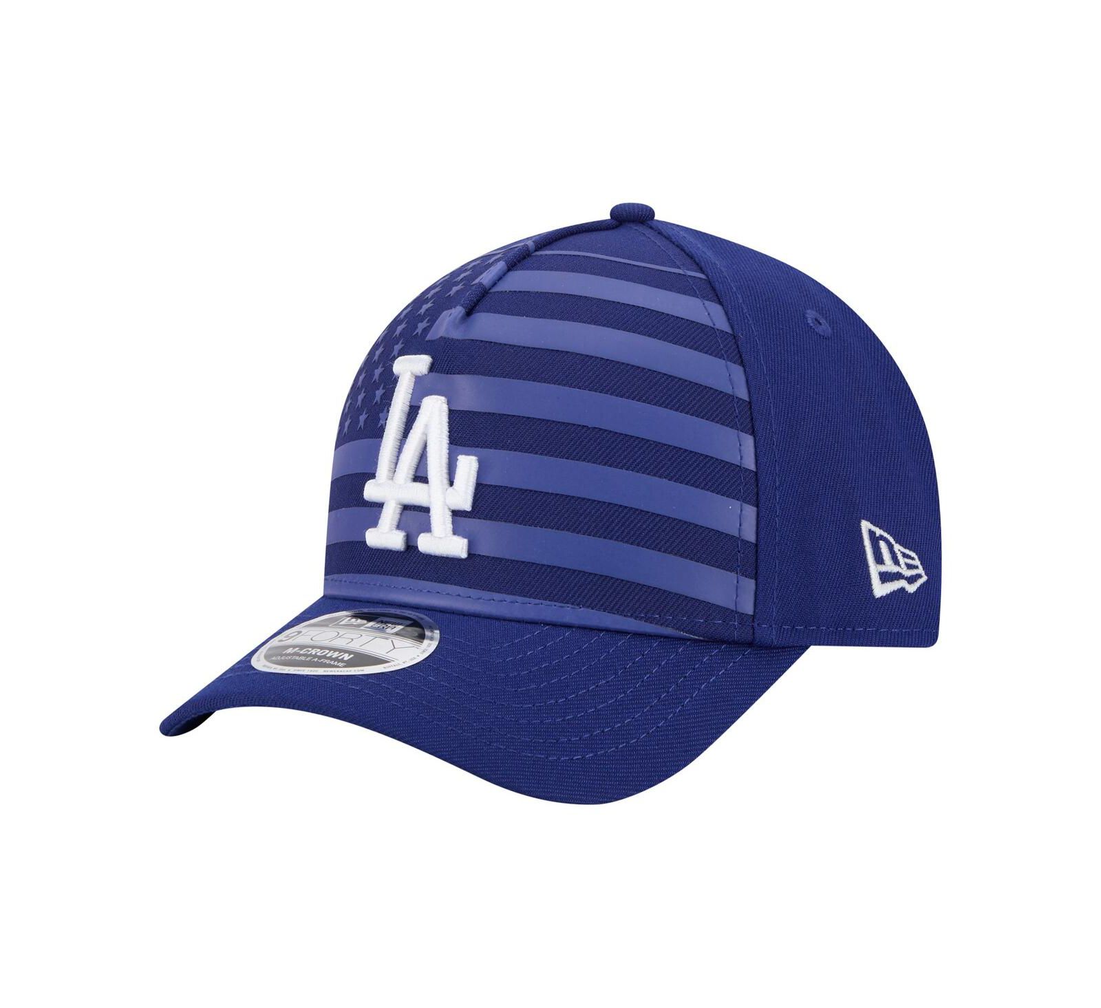 New Era Мужская регулируемая кепка Royal Los Angeles Dodgers American Flag 9FORTY M-Crown A-Frame
