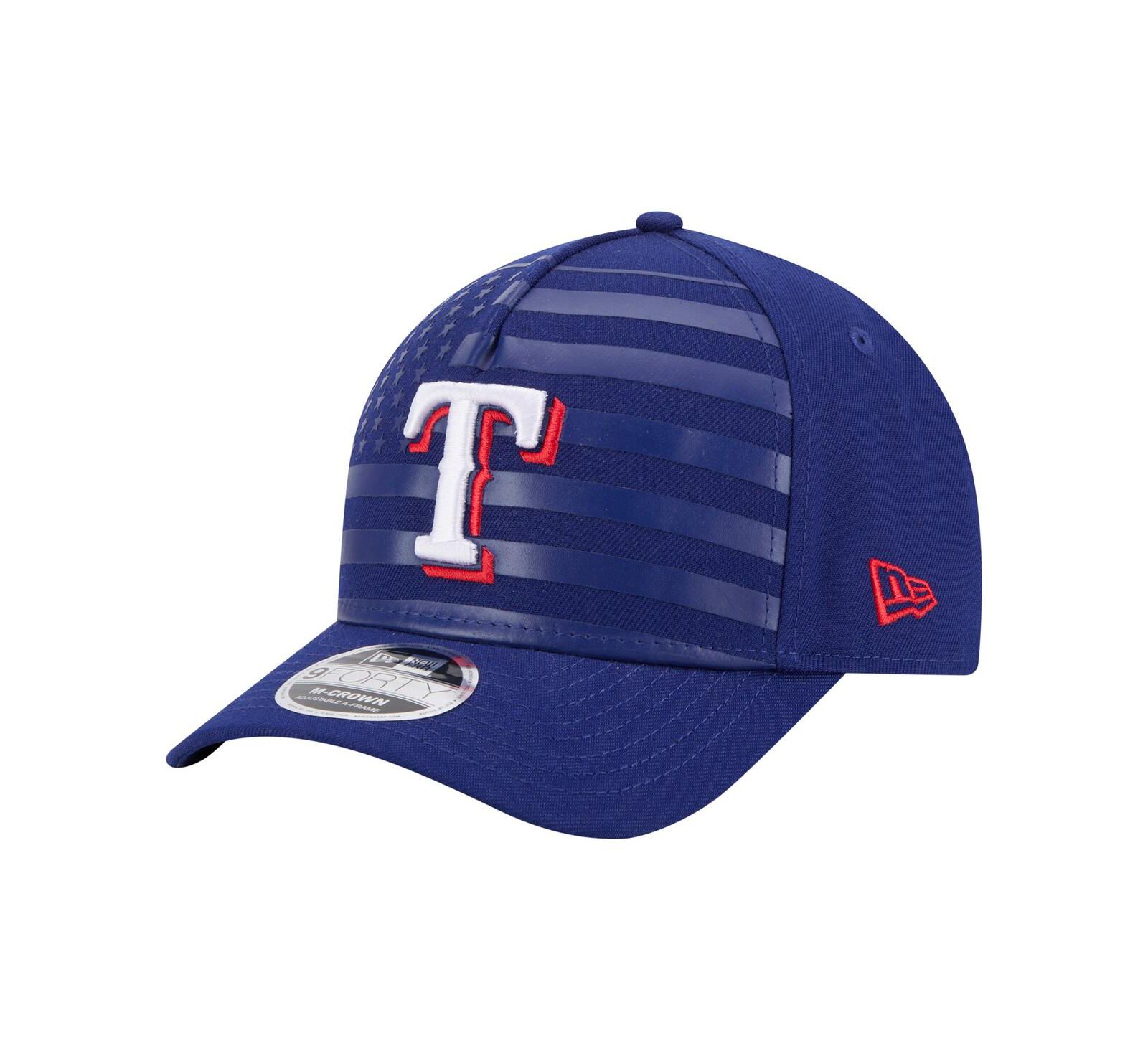 Мужская кепка New Era American Flag 9FORTY M-Crown A-Frame регулируемая Texas Rangers