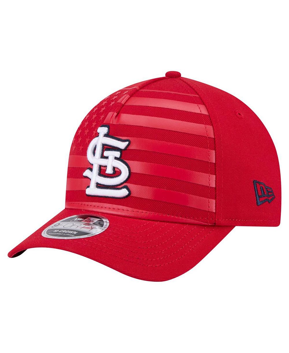 New Era Мужская кепка St. Louis Cardinals American Flag 9FORTY M-Crown A-Frame Adjustable красного цвета