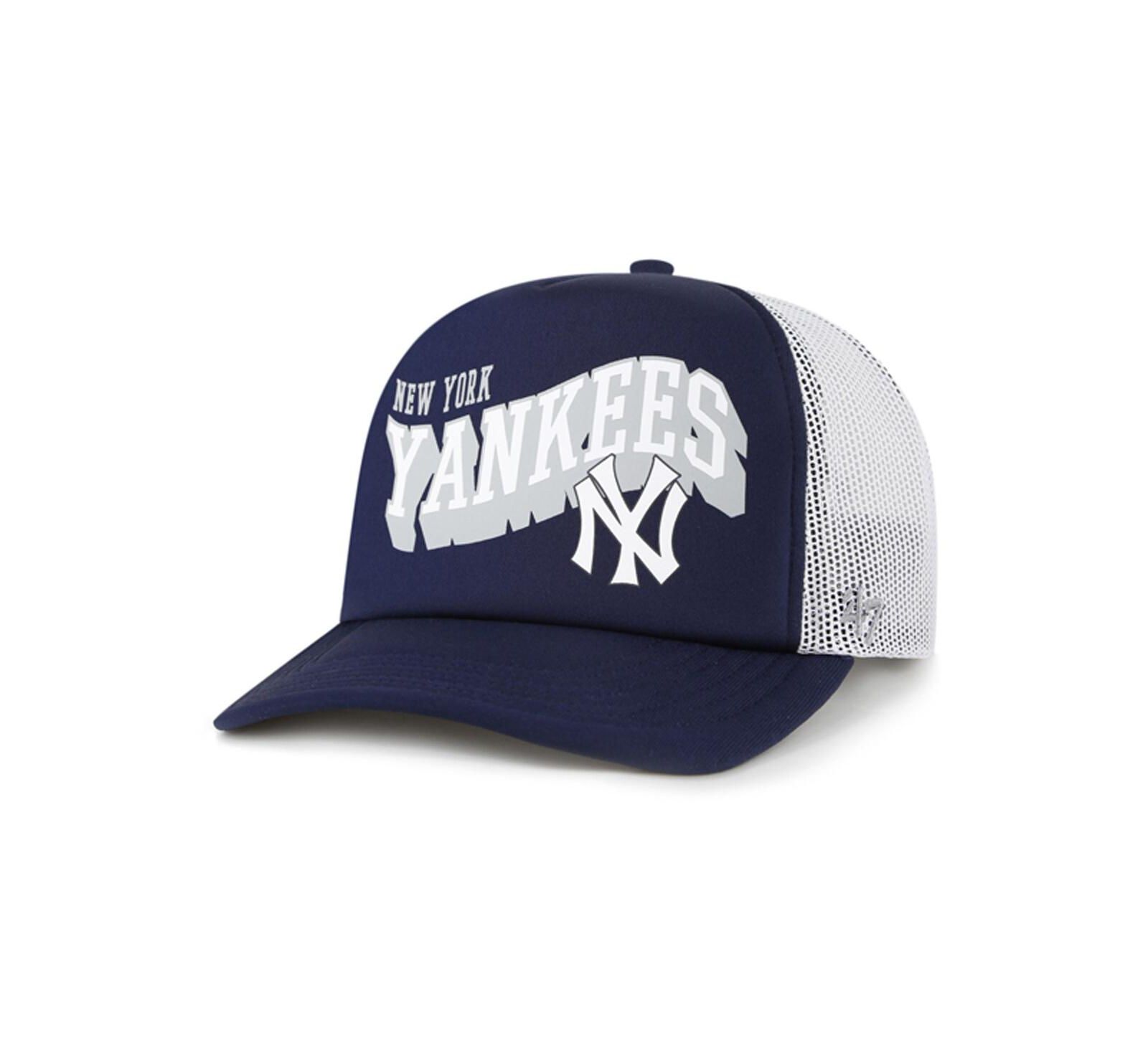 '47 Brand Men's Navy New York Yankees Meander Foam Trucker Snapback Hat