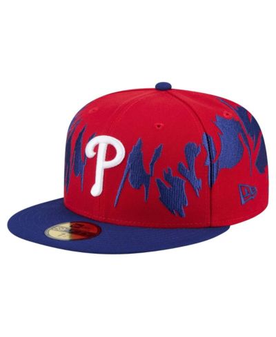 Мужская кепка New Era Red/Royal Philadelphia Phillies Retro Pattern 59FIFTY Fitted Hat