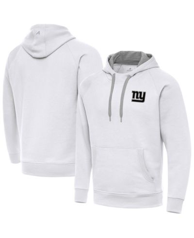 Мужская толстовка Antigua White New York Giants Brushed Carbon Victory