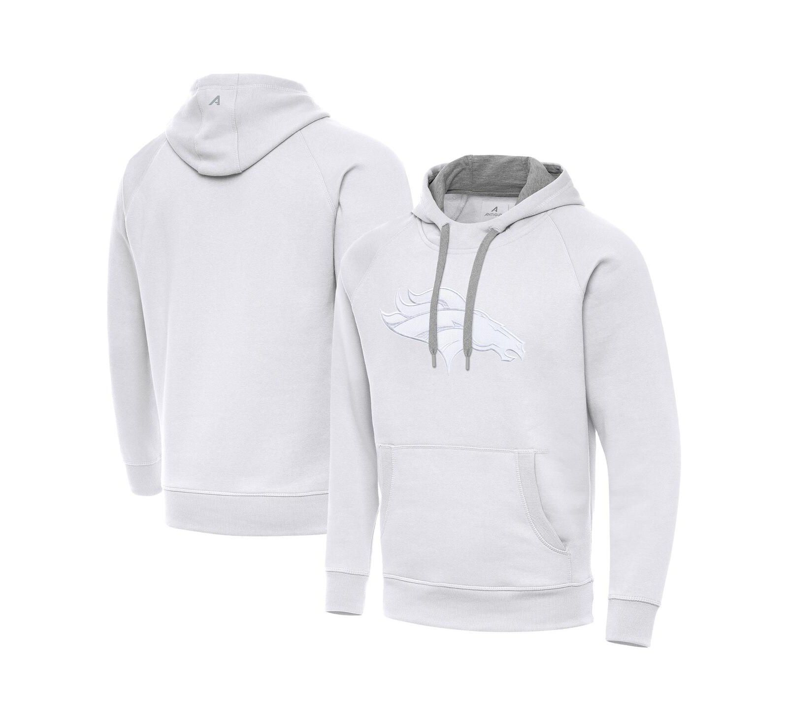 Antigua Мужское худи Denver Broncos Victory Pullover White