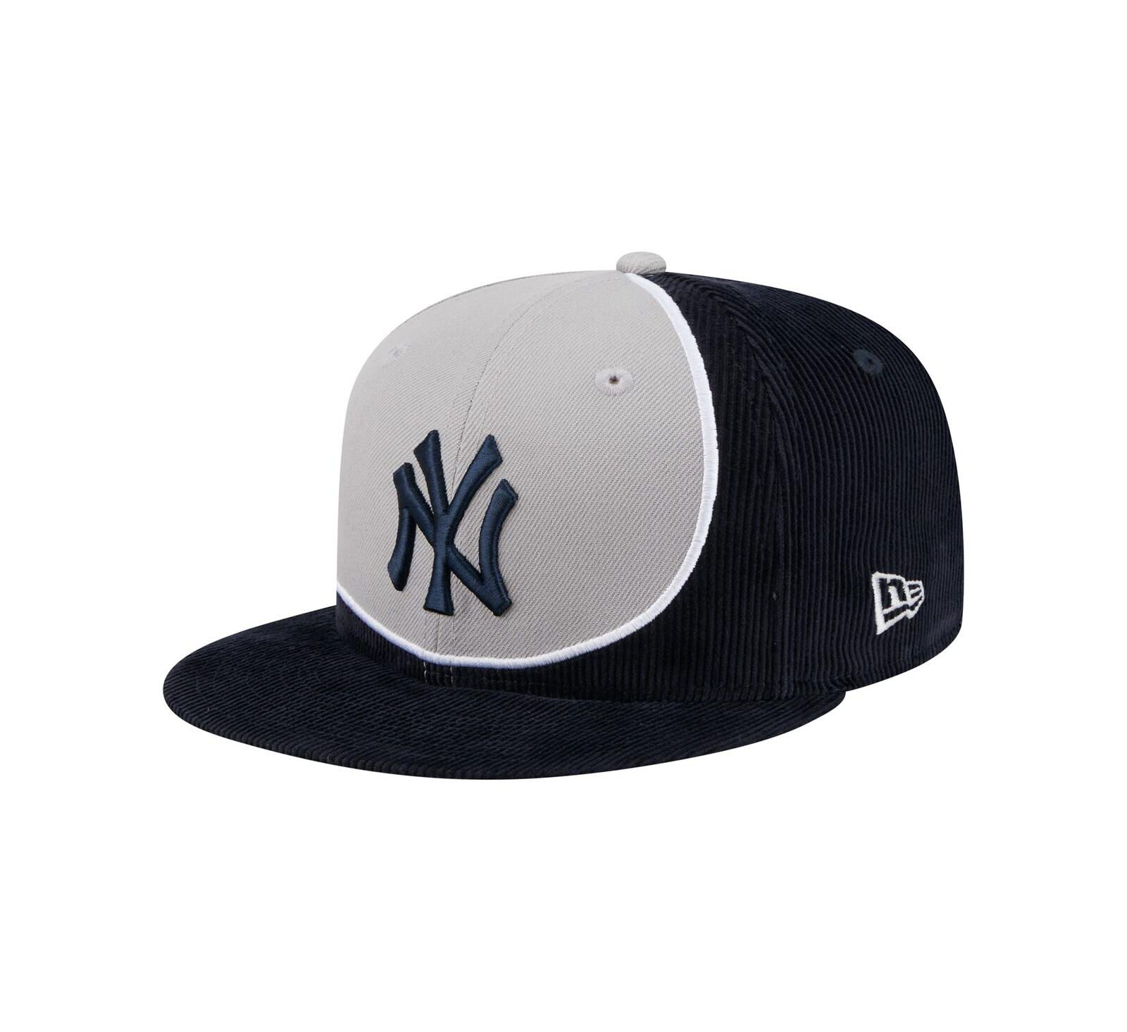 Кепка New Era Men's Navy/Gray New York Yankees Retro Split Corduroy Snapback