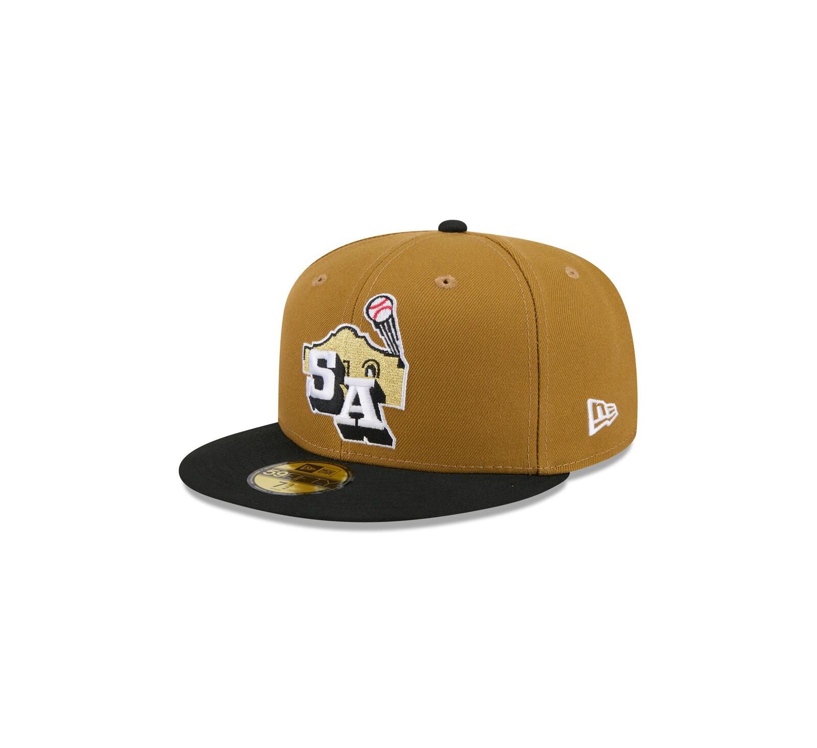 Мужская кепка New Era Gold San Antonio Missions Theme Nights 59FIFTY Fitted