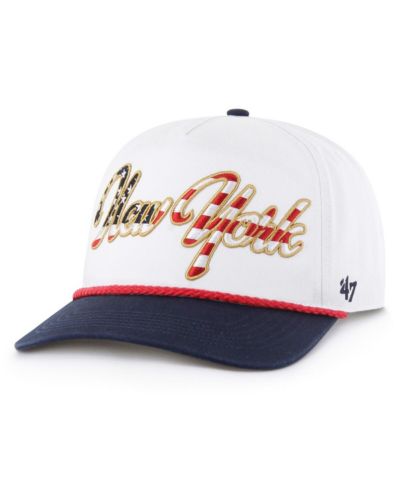 '47 Brand Men's White New York Yankees Patriotic Overhand Hitch Adjustable Hat