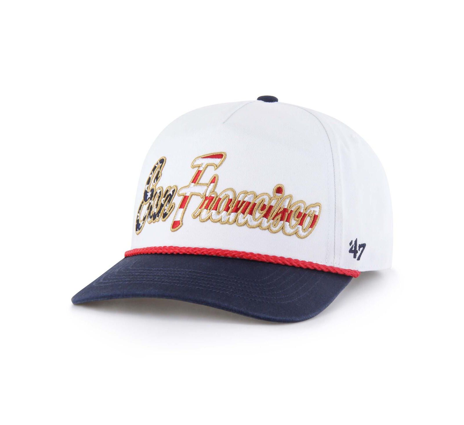 '47 Brand Мужская белая кепка San Francisco Giants Patriotic Overhand Hitch