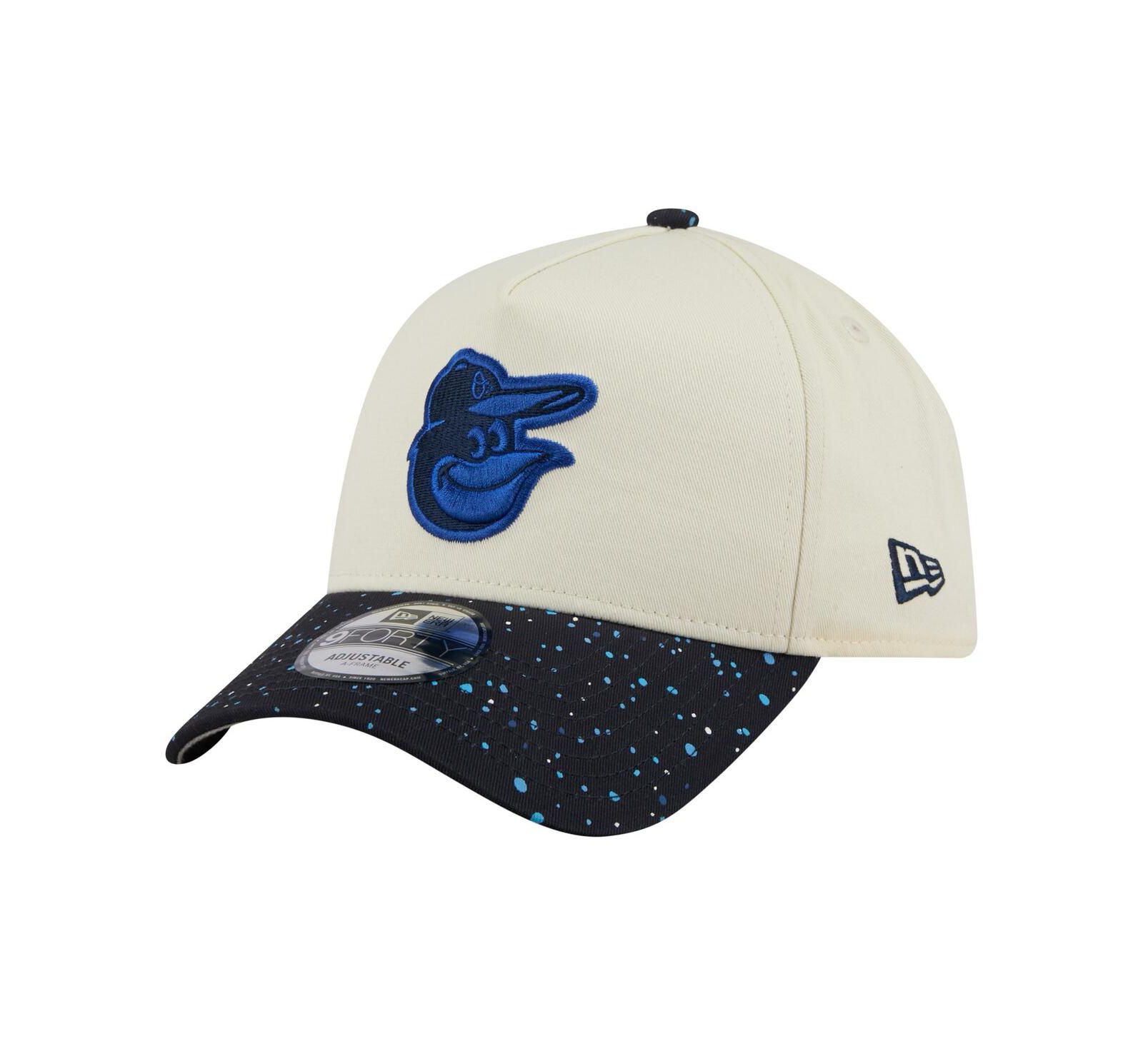 Мужская кепка New Era Baltimore Orioles Speckle A-Frame 9FORTY регулируемая, кремовая