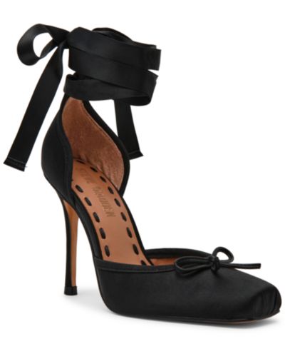 Steve Madden Women's Larina Lace-Up High Heel Ballet Pumps
