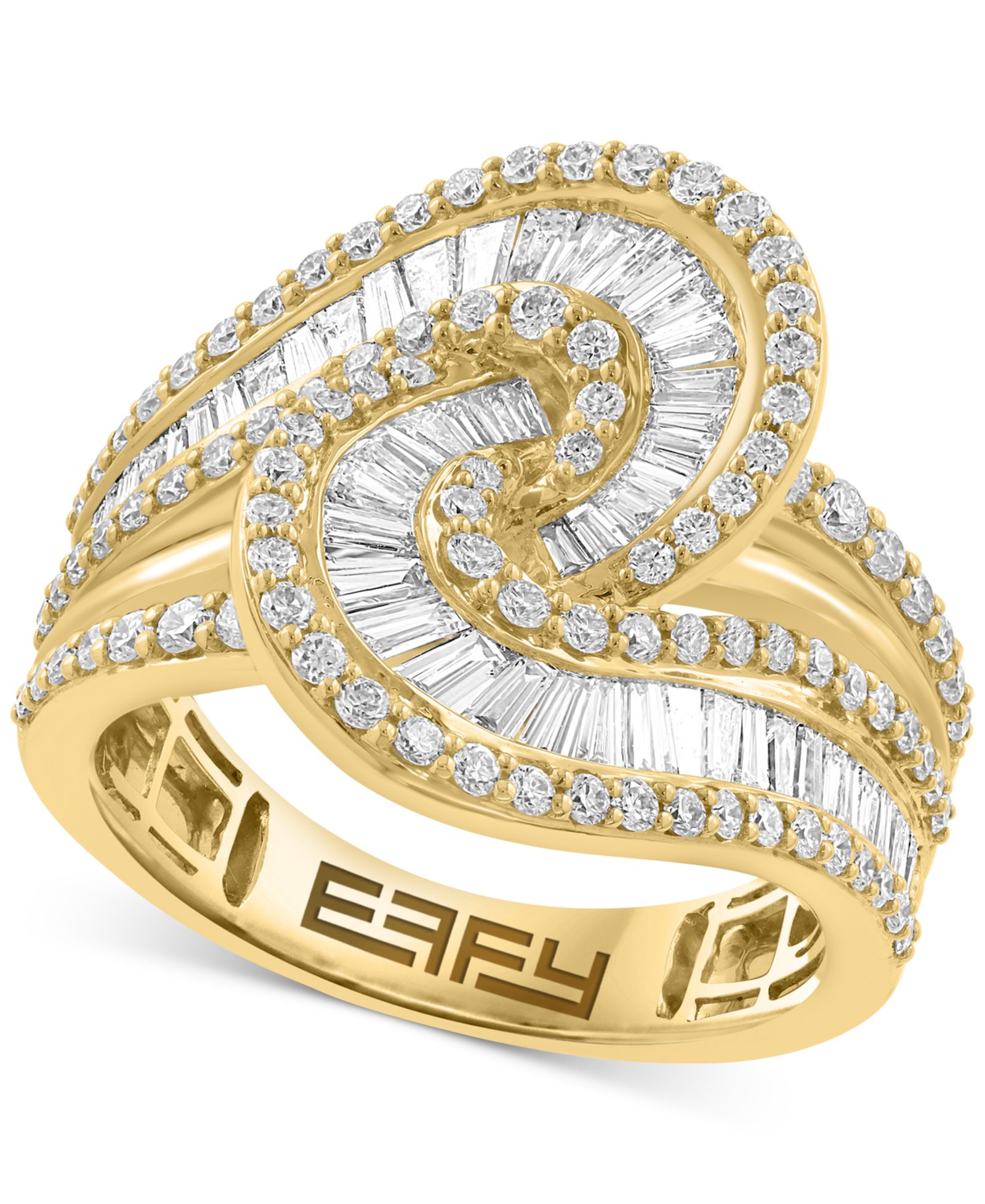 EFFY® Lab Grown Diamond Statement Ring (1-3/8 ct. t.w.) in 14k Yellow Gold