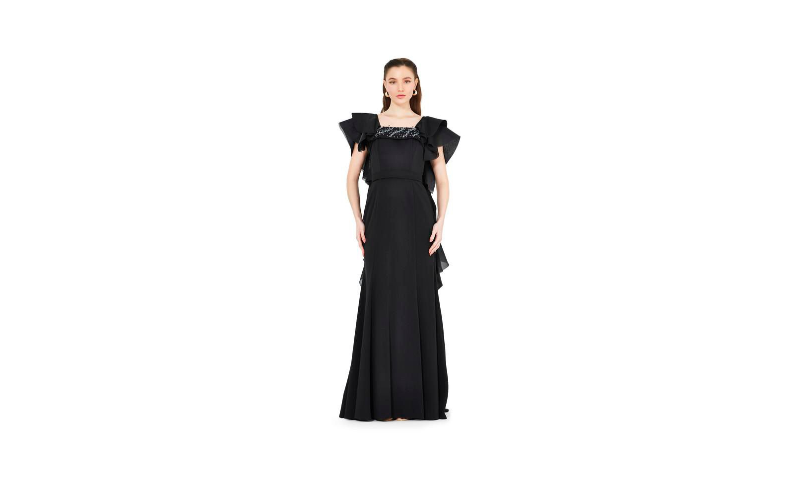 Женское вечернее платье AMRI Cascading Sleeves Gown