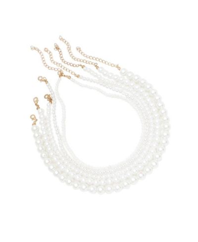 Многослойное ожерелье SOHI Silver Snowball