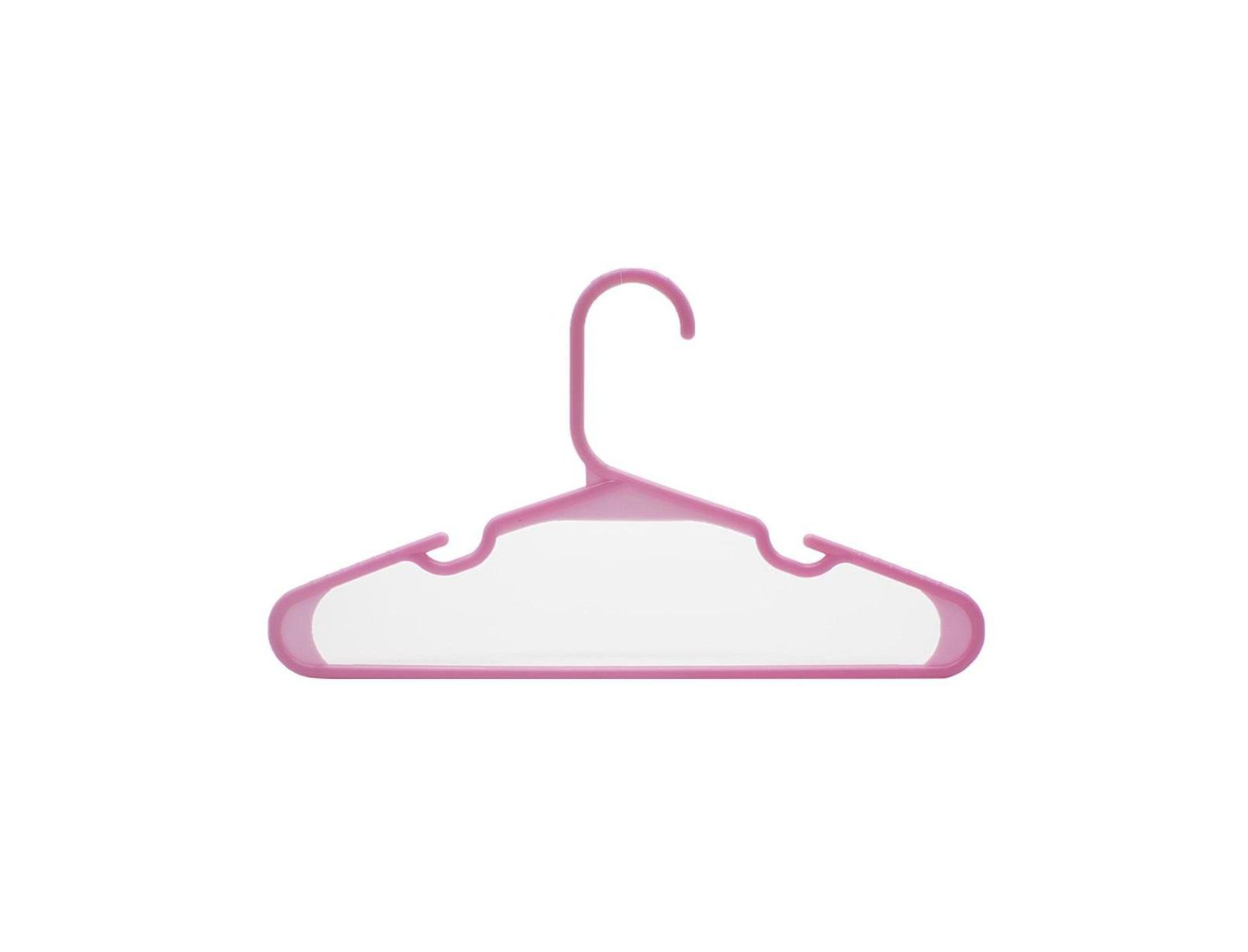 SereneLife 20 Pcs. Non-Slip Plastic Kids Hangers - Durable and Space-Saving Closet Organizers for Infants, Toddlers, and Kids' Clothing (Pink