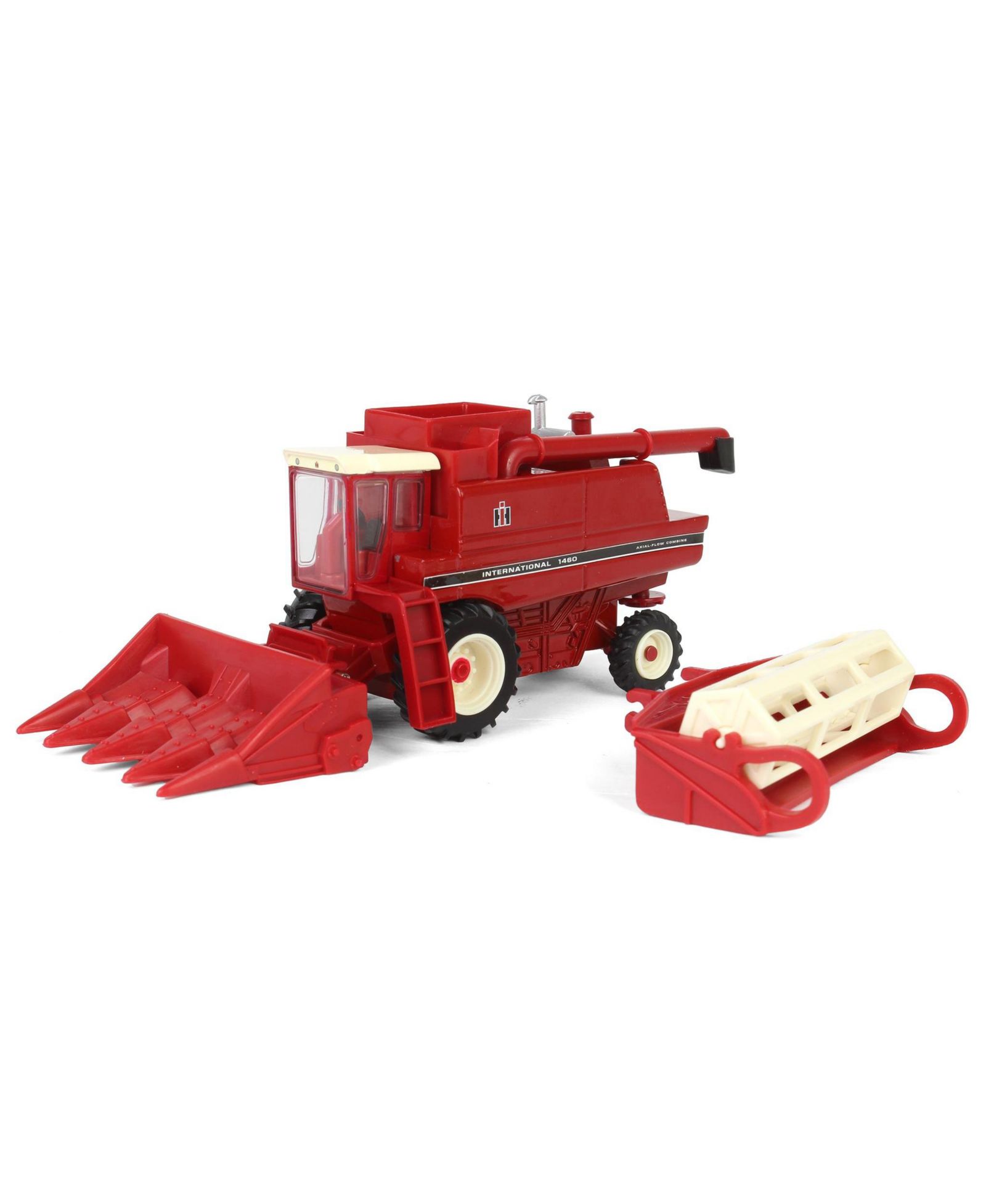 Модель ERTL International Combine w/ Rear Wheel Assist, Corn and Grain Head