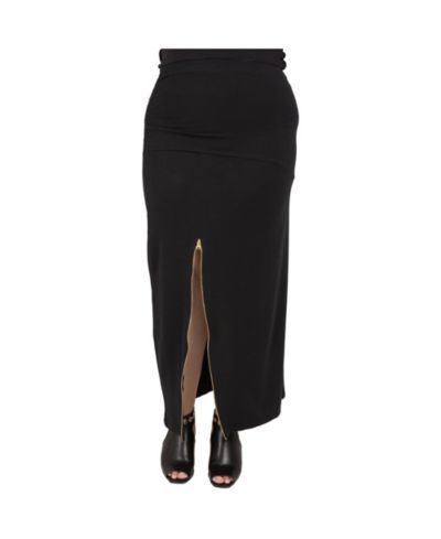 Poetic Justice Plus Size Zip-Up Slits Maxi юбка