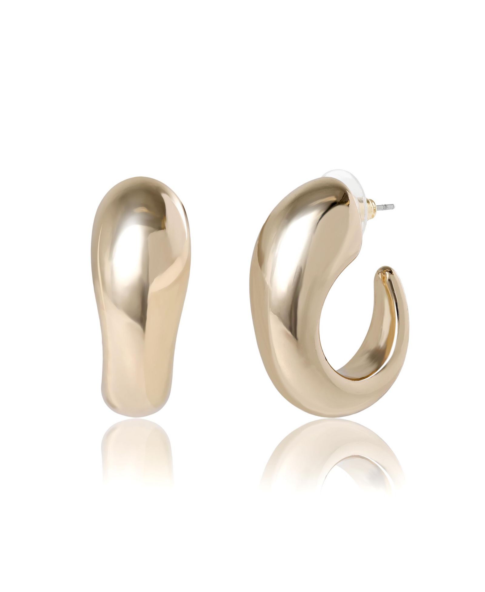 BCBG Sculpted серьги-кольца Tone Hoop