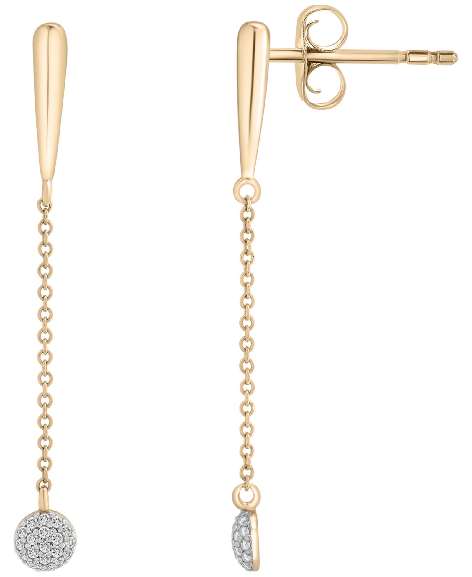 Серьги-капли Esmé Fine Jewelry с бриллиантами, 14k желтое золото