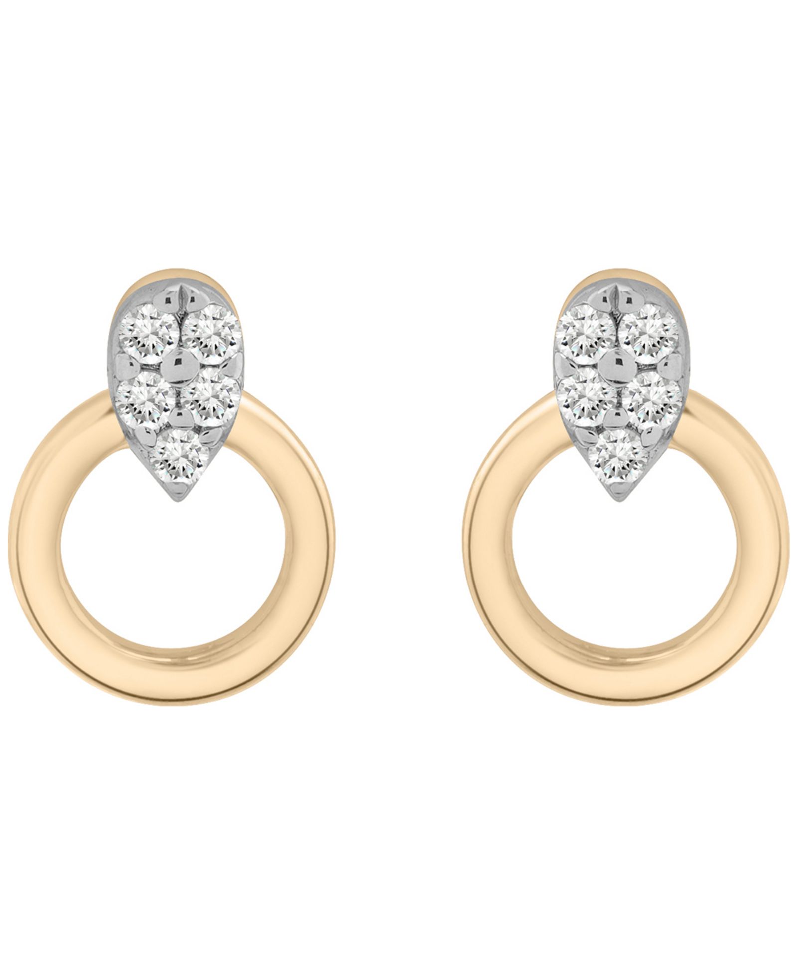 Wrapped Diamond Stud Earrings (1/10 ct. t.w) in 14K Yellow Gold, Created for Macy's