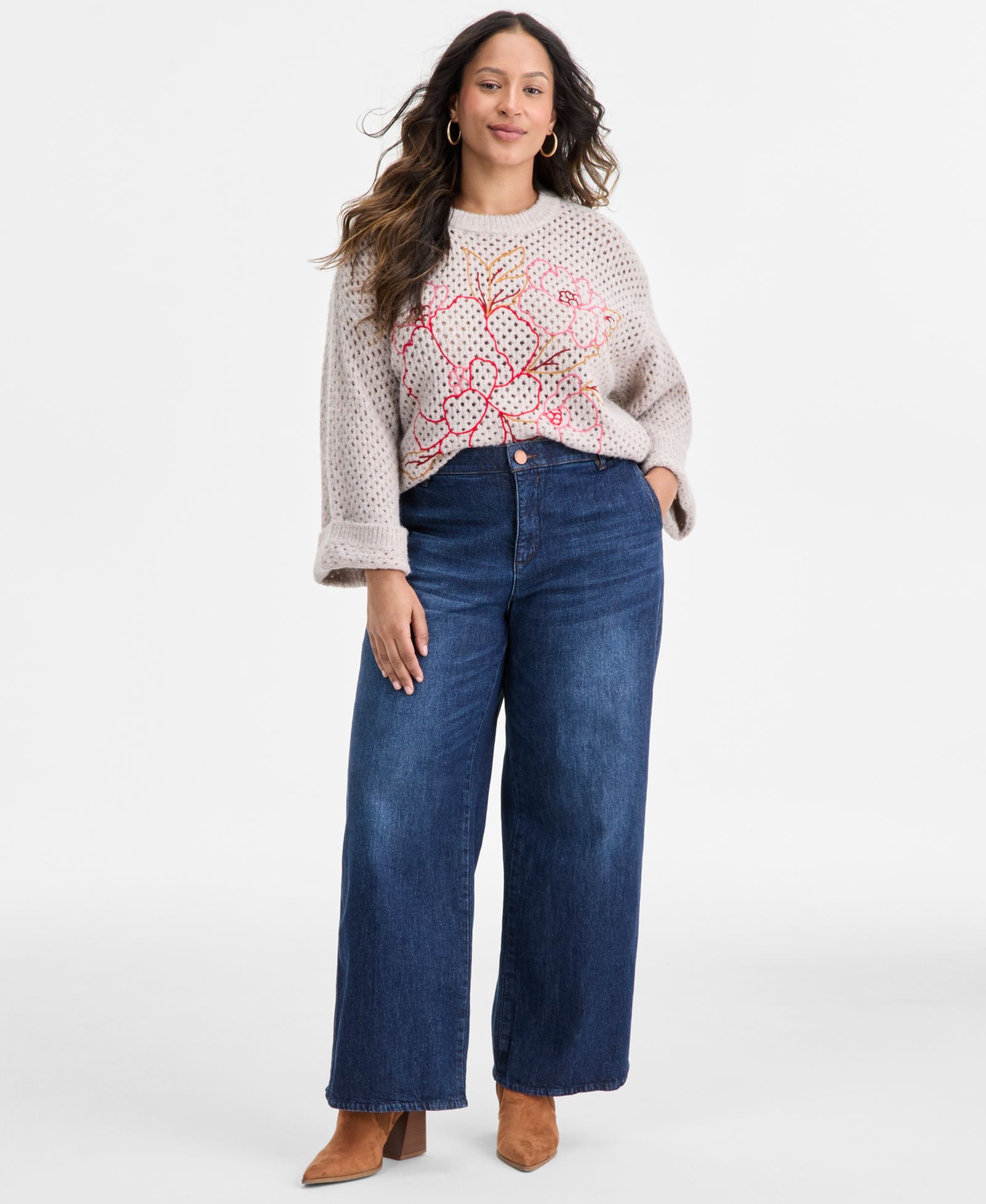 Democracy Plus Size AbSolution Wide-Leg Jeans