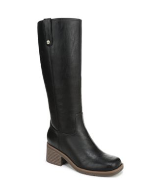 Dr. Scholl's Women's Joplin Wide Calf Block Heel Riding Tall Boots