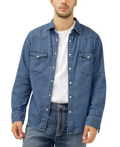 Мужская джинсовая рубашка Silver Jeans Co. Western