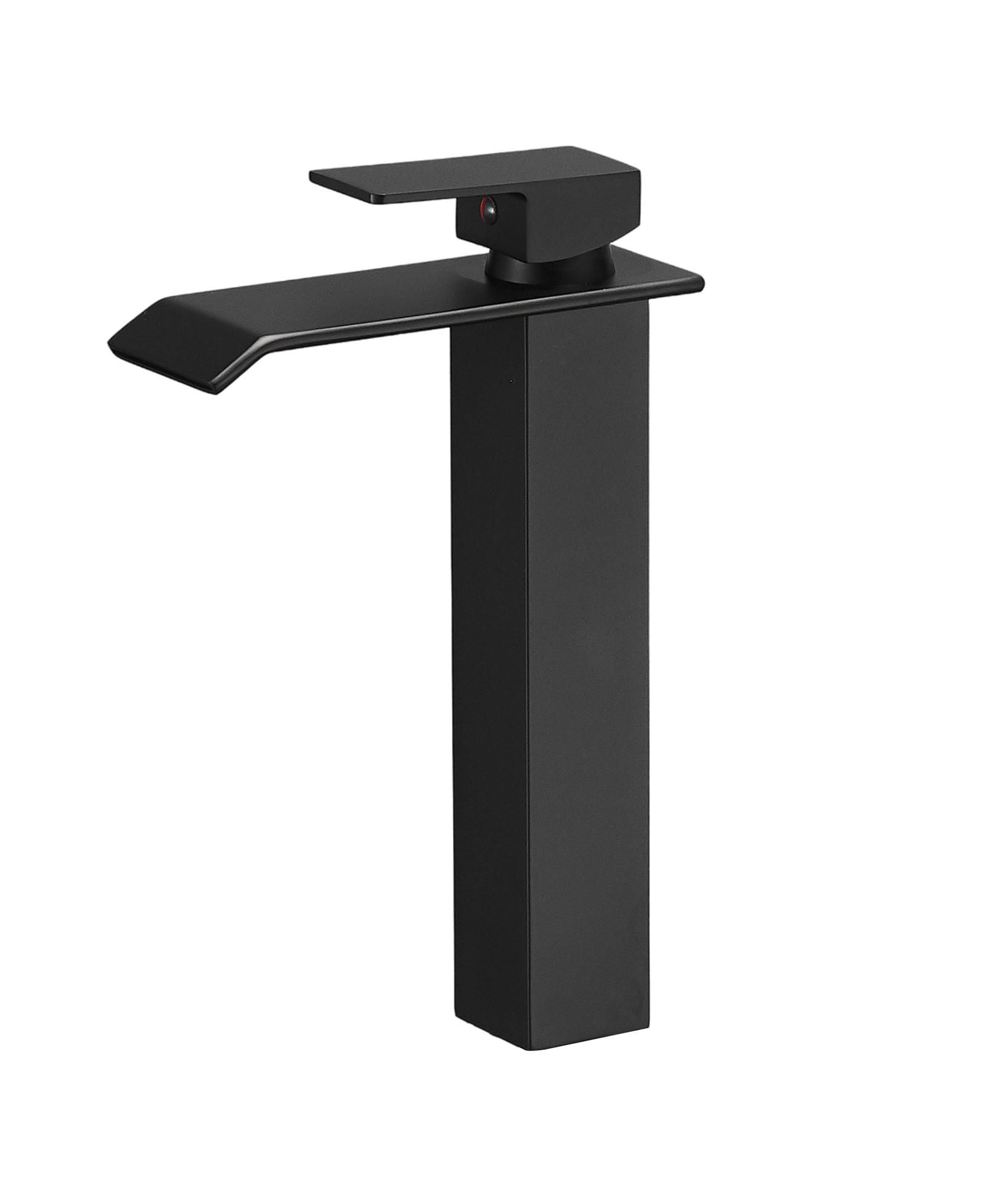 Смеситель для раковины Greenspring Waterfall Single Hole Matte Black