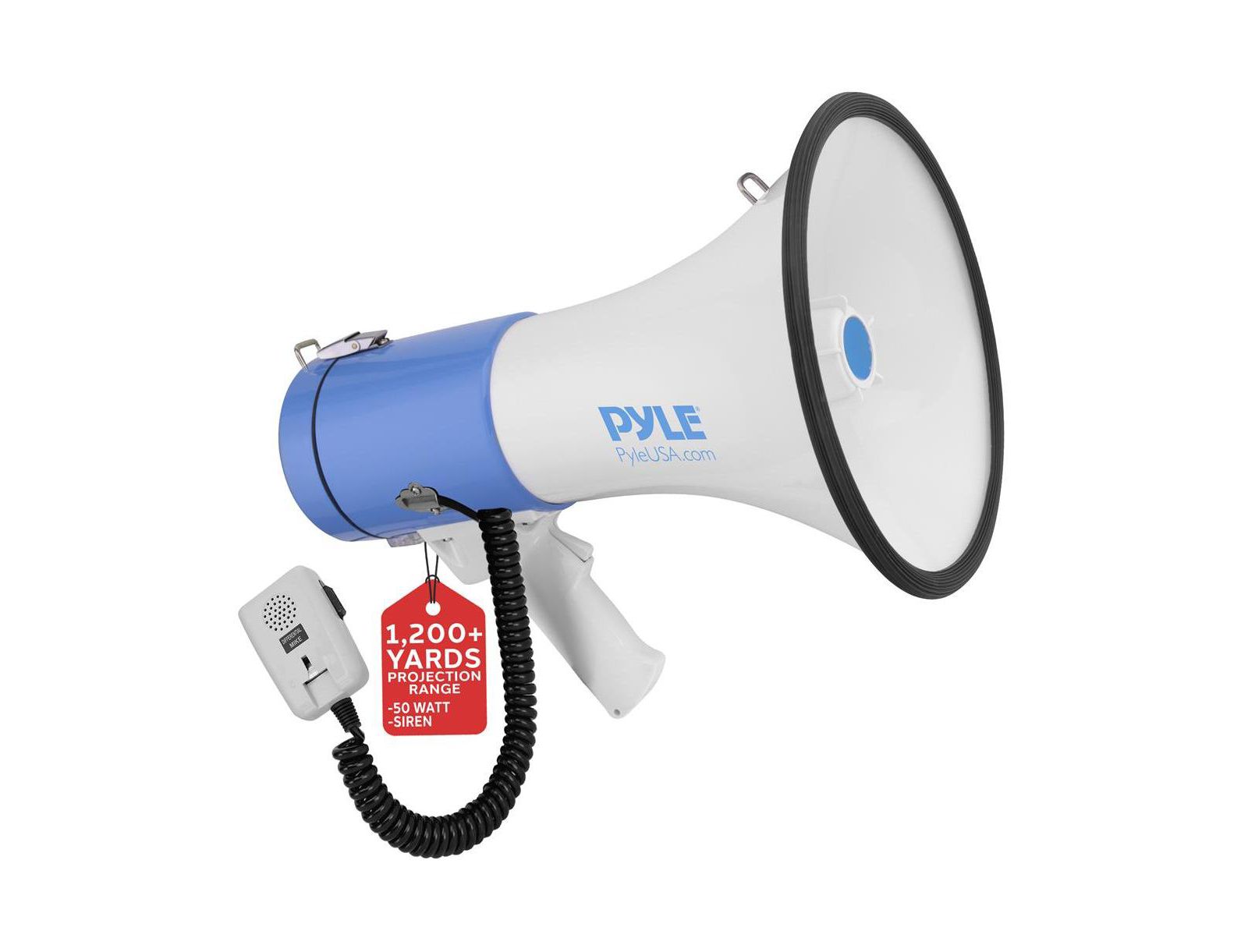 Pyle PMP50 50-Watt Megaphone PA Speaker with Siren Alarm