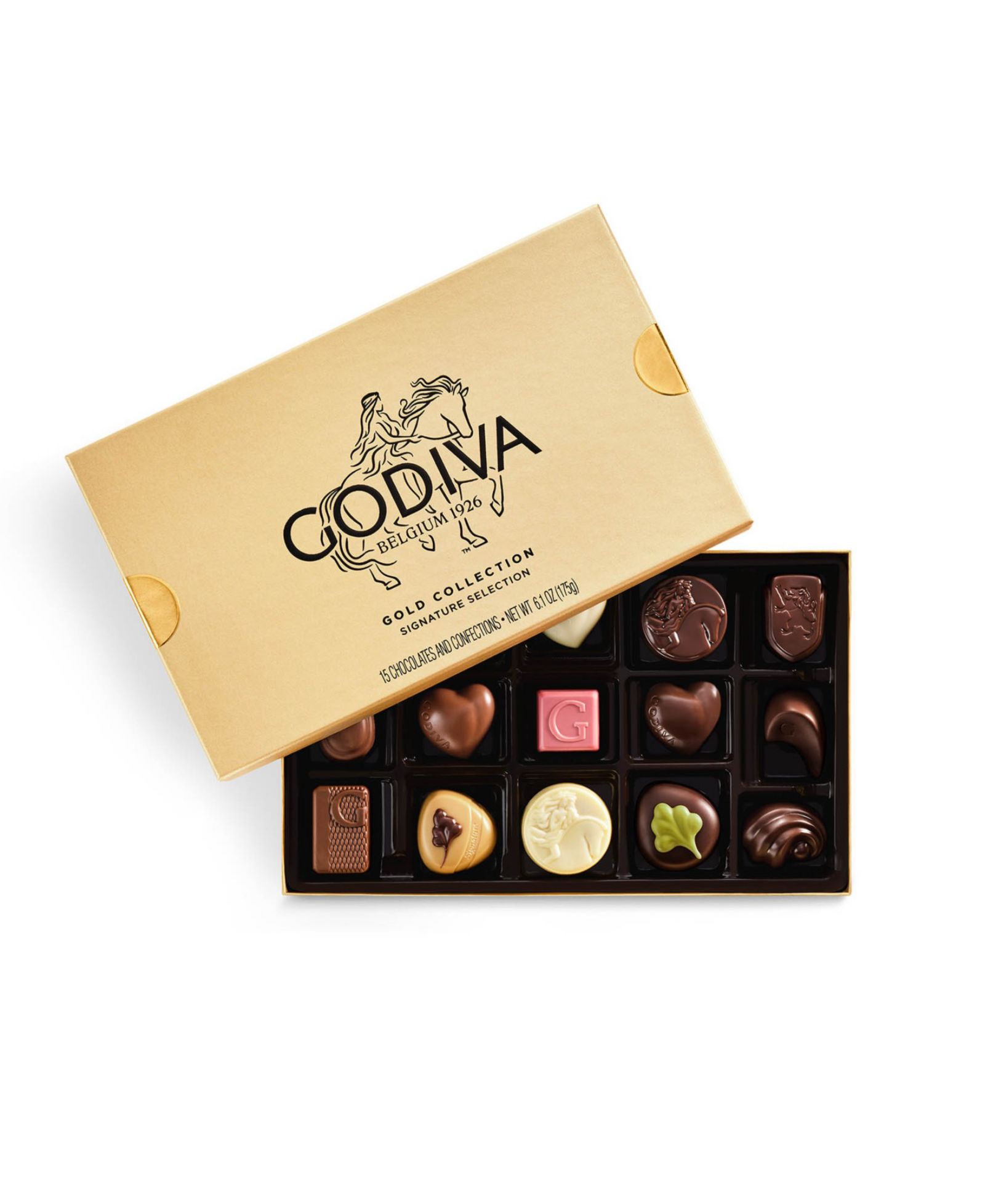 Godiva Assorted Chocolate Gold Gift Box, 15 Pieces